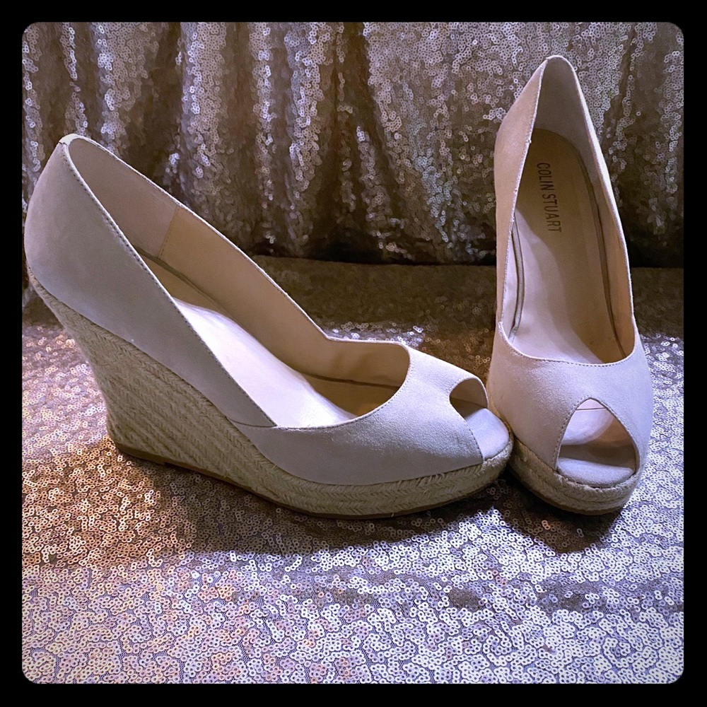 Nude summer wedge